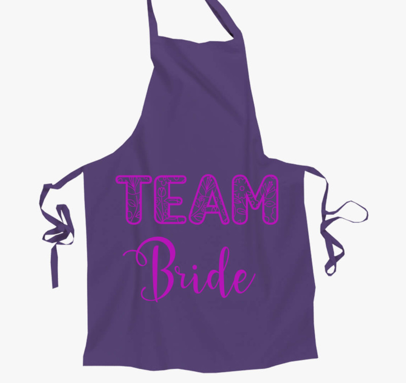 Team Bride kötény — Lila