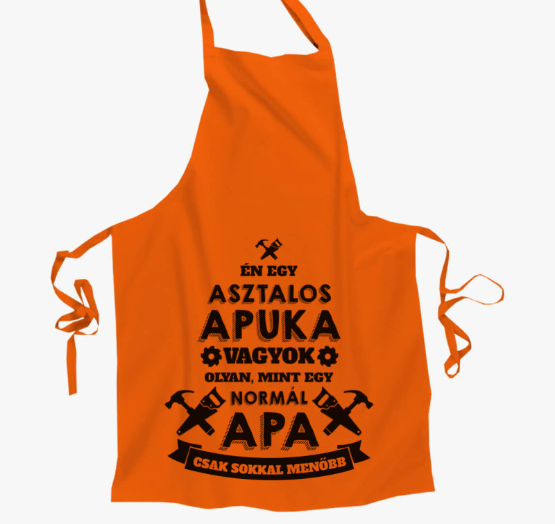 Asztalos apuka kötény — Narancs
