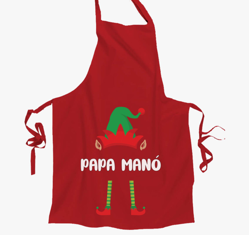 Papa manós kötény — Piros