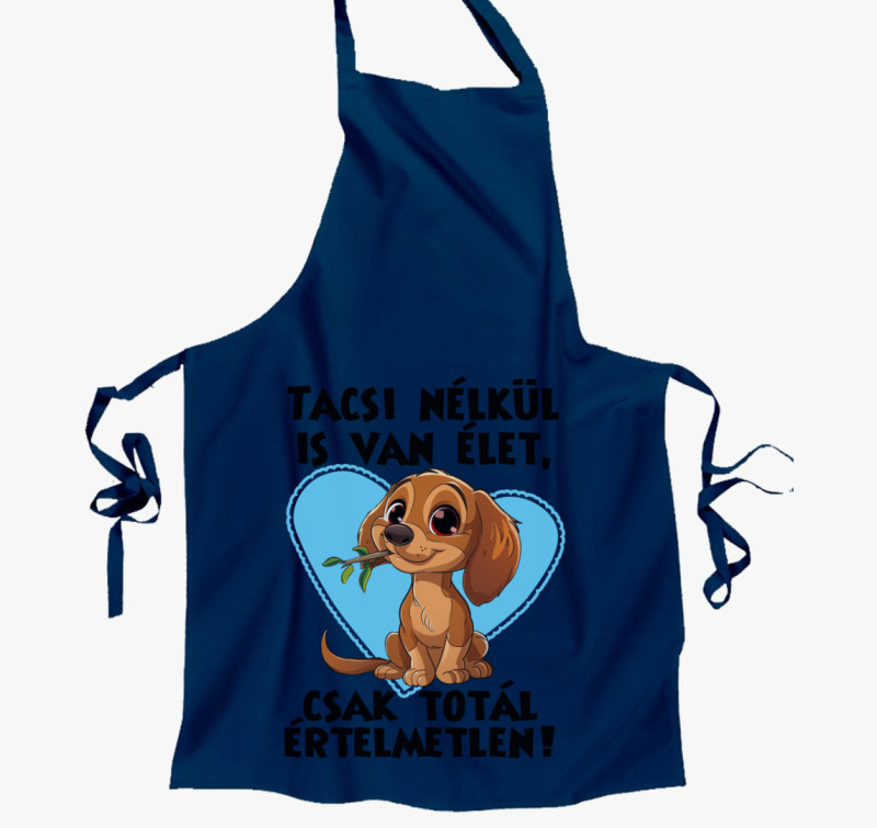 Tacsi nélkül is van élet kötény — Tengerészkék