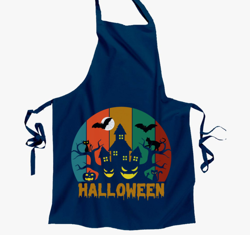 Halloweeni éjszaka kötény — Tengerészkék