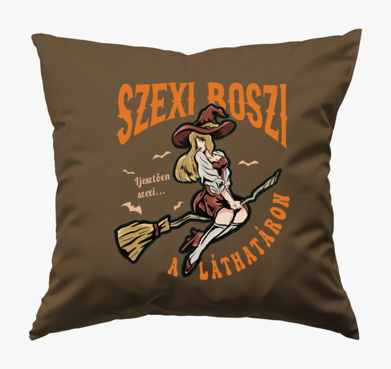 Szexi boszi párna Pinup stílusban — Barna