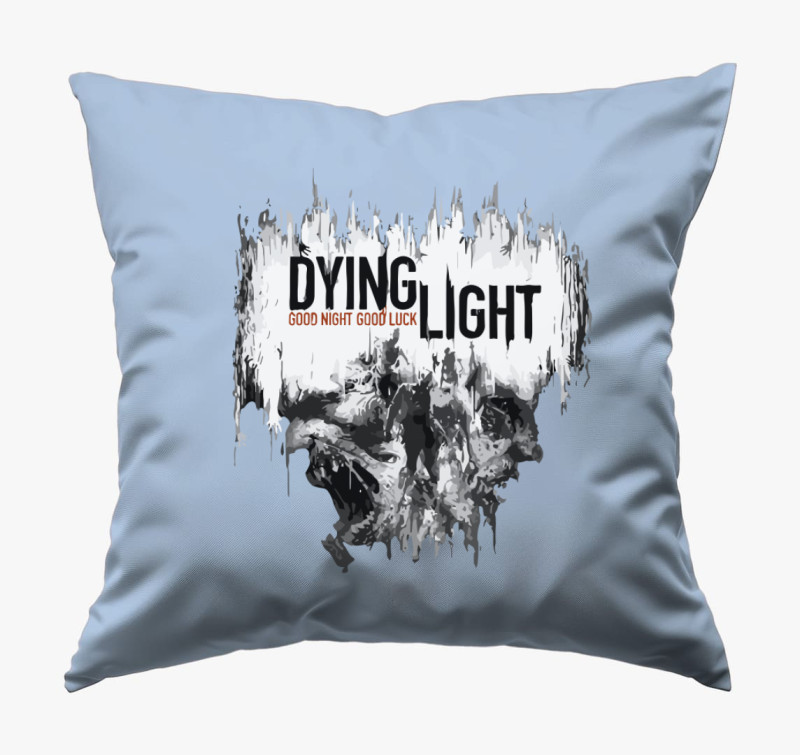 Dying Light Good Night Good Luck párna — Kék