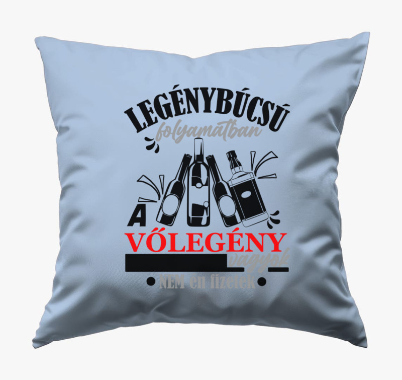 Legénybúcsús Vőlegény párna — Kék