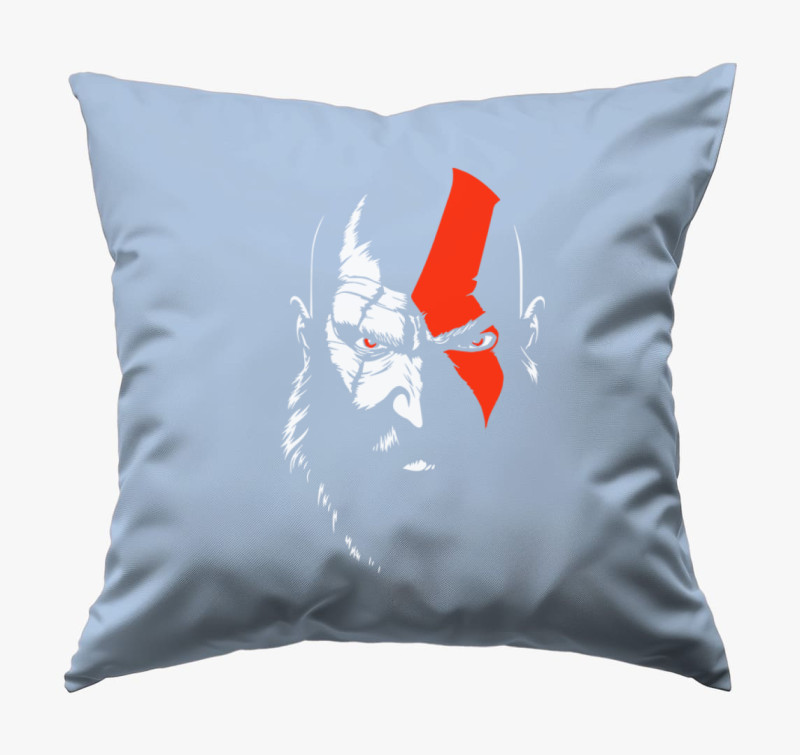 God of War - Kratos fanart párna — Kék