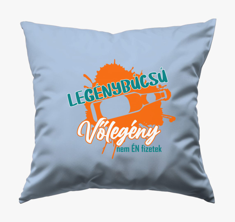 Legénybúcsús Vőlegény minta párna — Kék