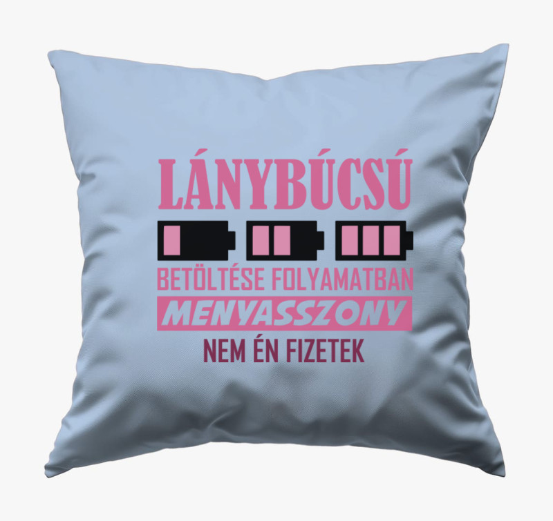 Lánybúcsú betöltése folyamatban Menyasszonynak párna — Kék