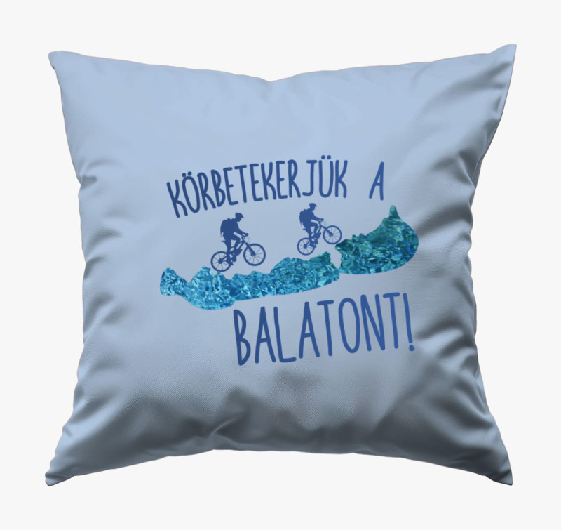 Körbetekerjük a Balatont párna — Kék