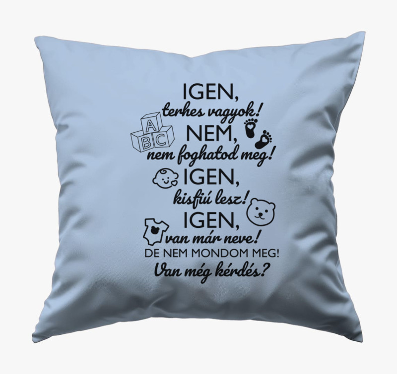 IGEN, terhes vagyok! párna — Kék