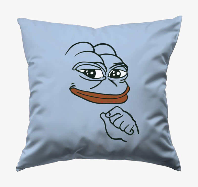 Pepe a Béka mosolygós párna — Kék