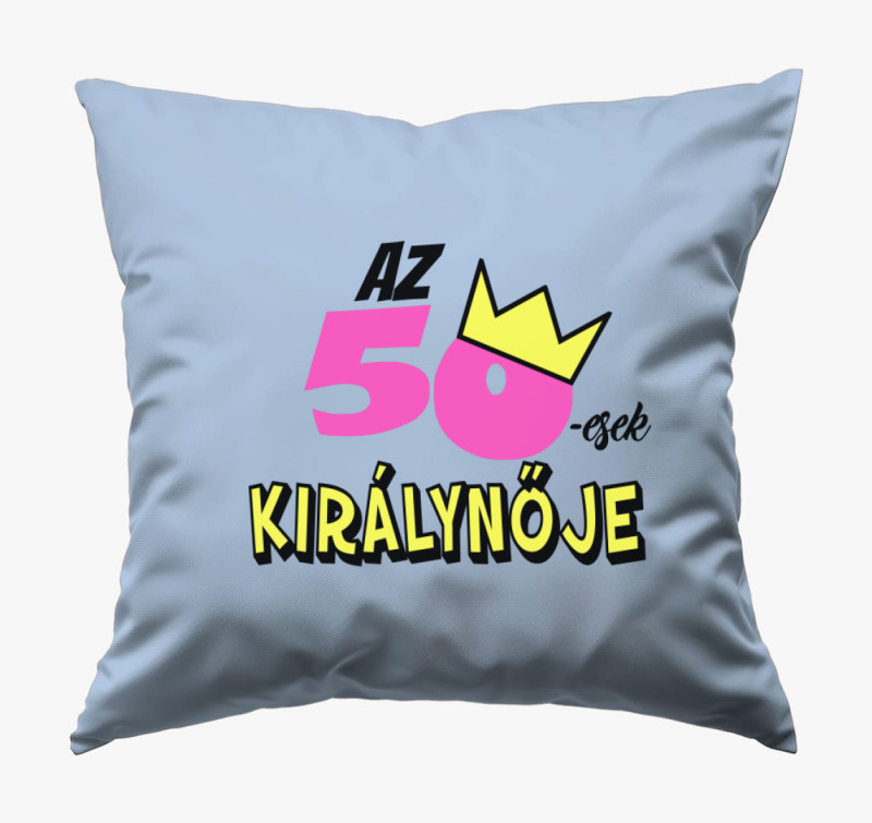 Az ötvenesek királynője párna - válaszható korral — Kék