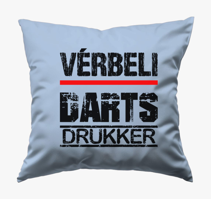 Vérbeli darts drukker párna — Kék