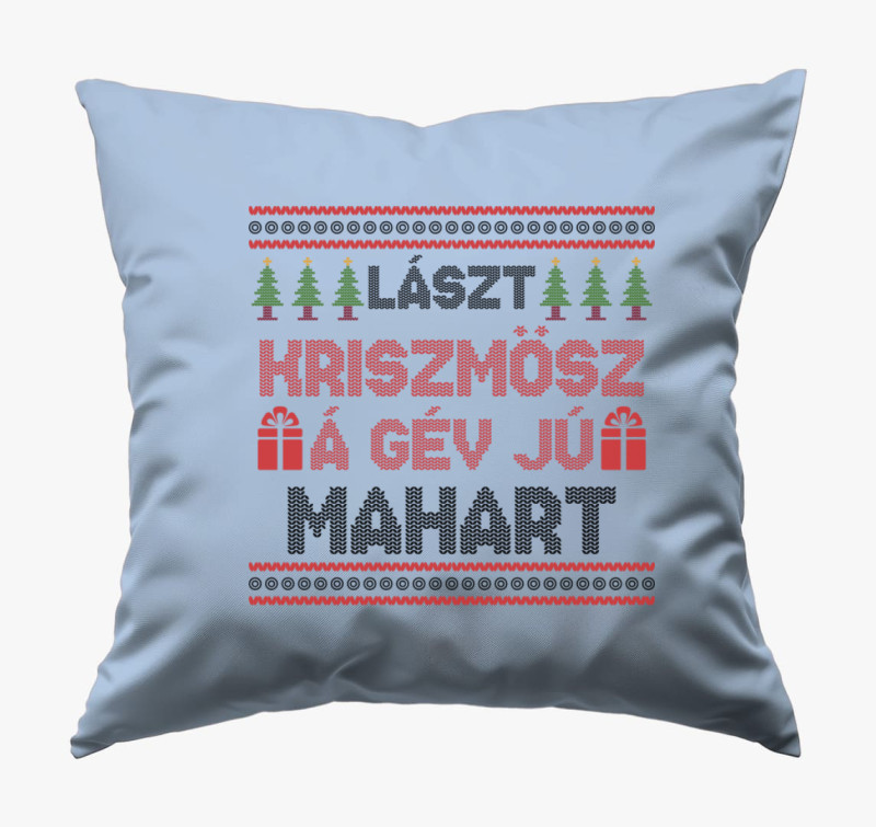 Lászt kriszmösz karácsonyi párna — Kék