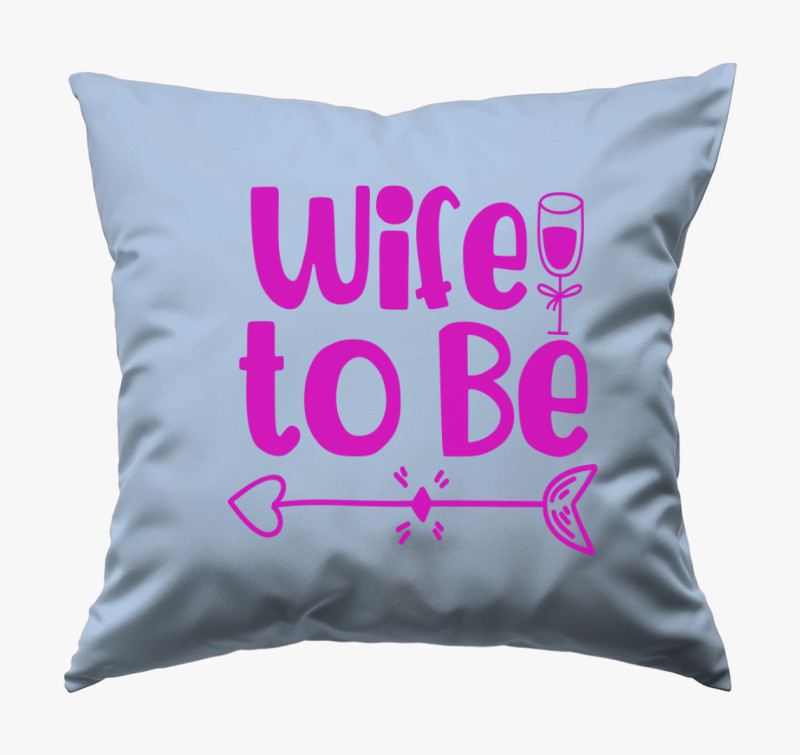 Wife to be pink párna — Kék