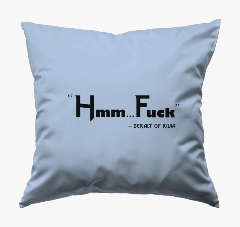 Hmm Fuck Geralt párna — Kék