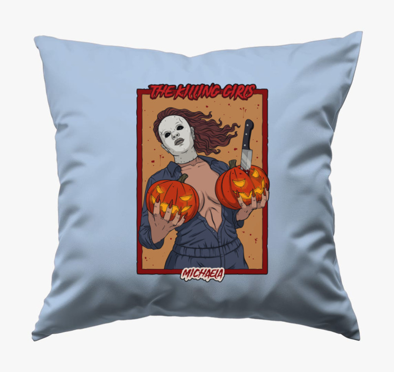 Halloween Michael Myers női tökös párna — Kék