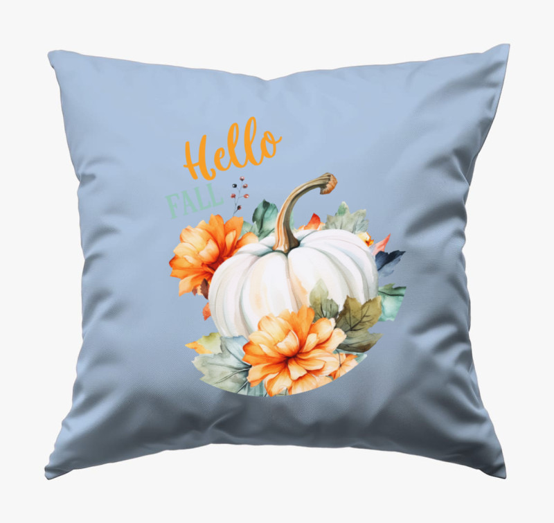 Hello fall pumpkin párna — Kék