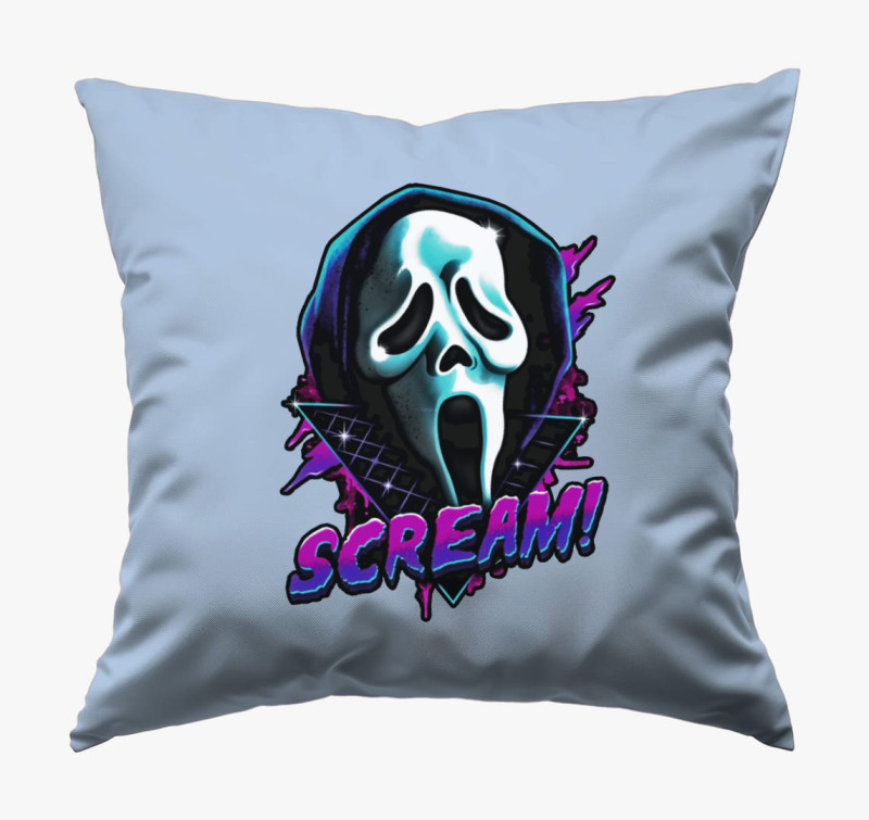 Scream maszk párna — Kék