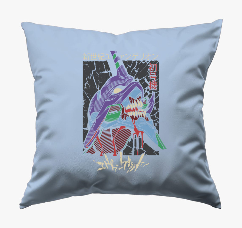 Neon Genesis Evangelion - Eva Unit 01 párna — Kék