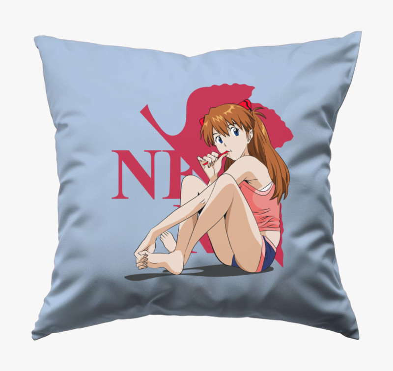 Neon Genesis Evangelion - Asuka Langley Soryu párna — Kék