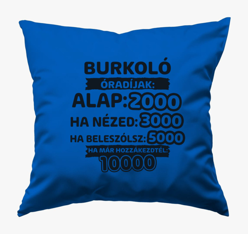 Burkoló óradíjak munka párna — Királykék