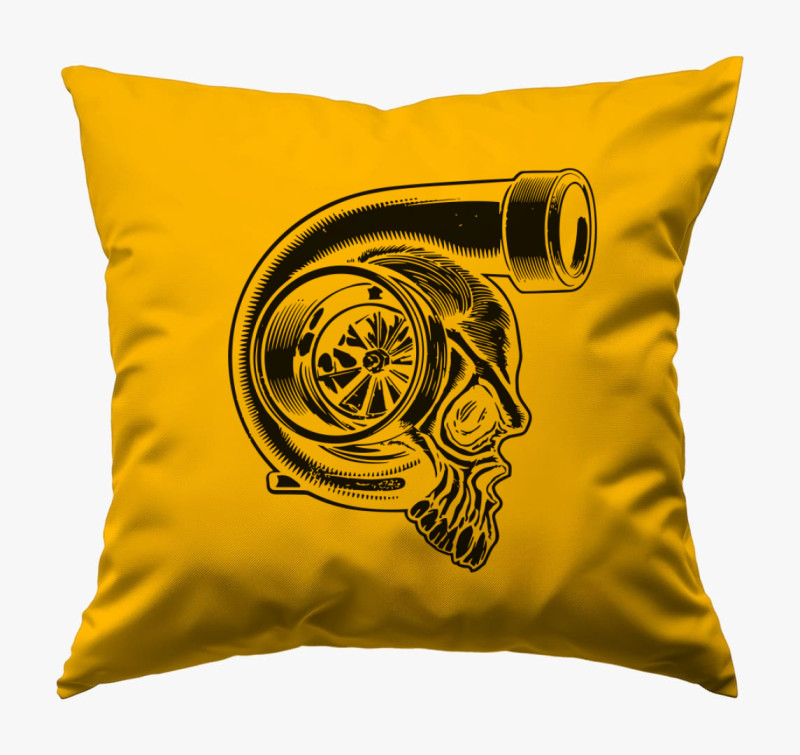 TurboSkull párna — Napsárga