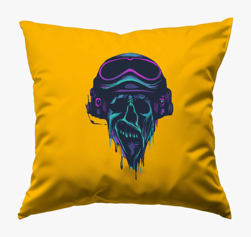 ColorSkull párna — Napsárga
