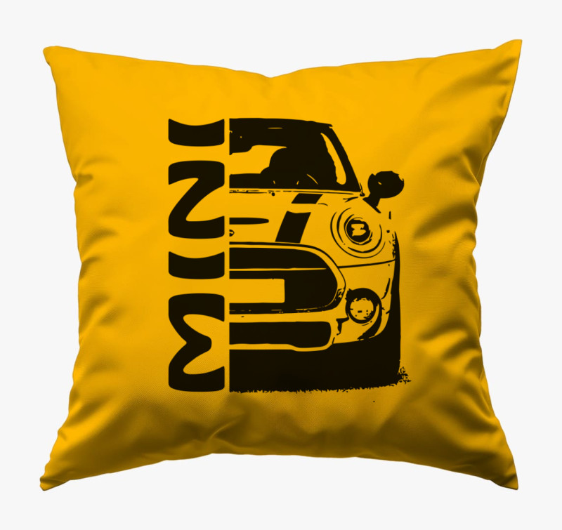 Mini Cooper párna — Napsárga