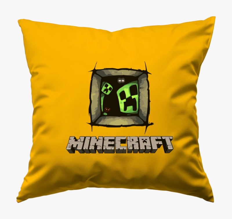 Minecraft window zombie párna — Napsárga