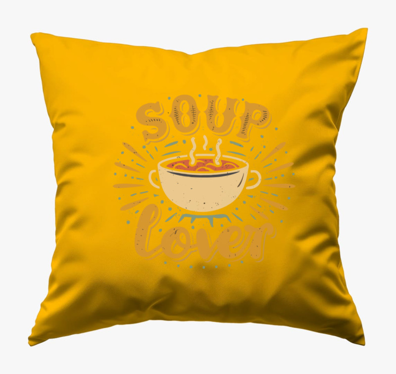Soup Lover párna — Napsárga