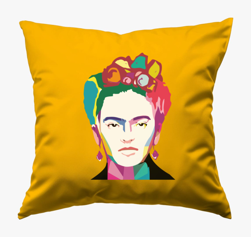 Frida portré párna — Napsárga