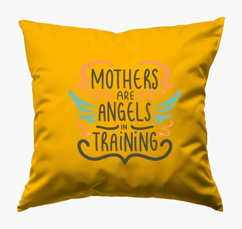 Mothers are Angels párna — Napsárga