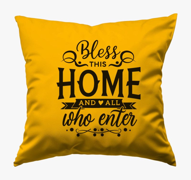 Bless this home párna — Napsárga