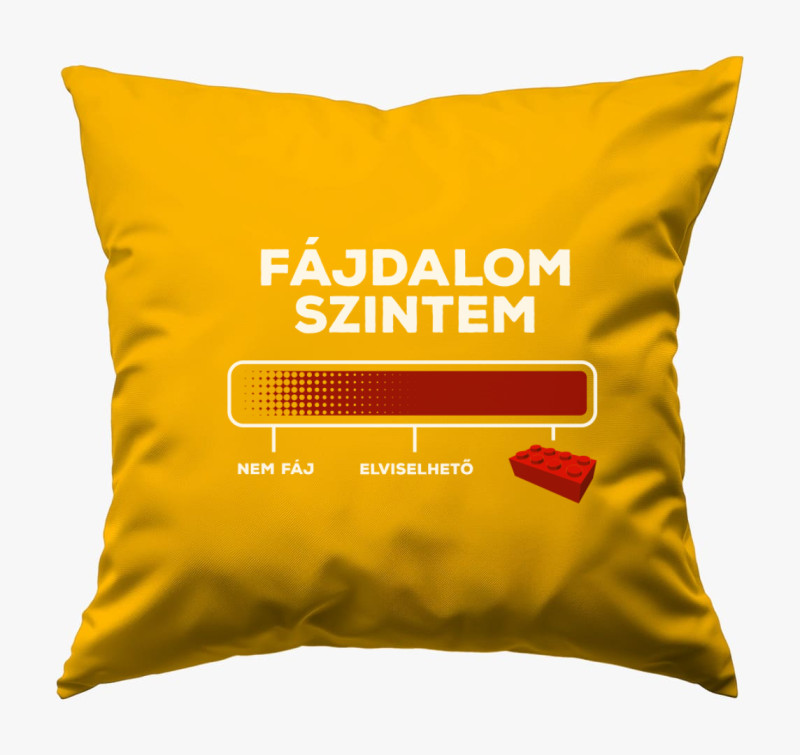 Fájdalom szint vicces párna — Napsárga