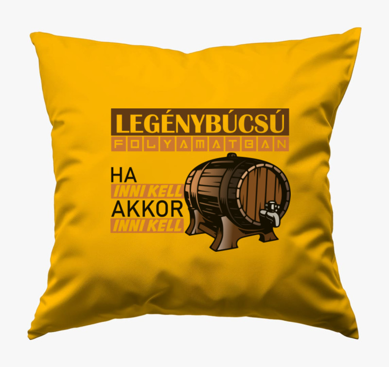 Legénybúcsú folyamatban párna — Napsárga