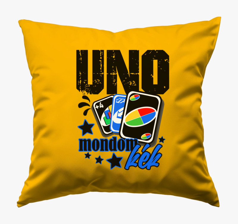 UNO mintás párna — Napsárga