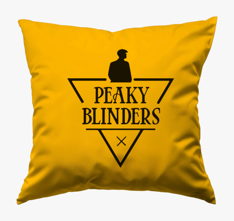 Peaky Blinders logo párna — Napsárga
