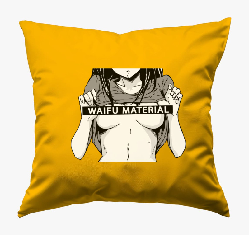 Waifu material párna — Napsárga