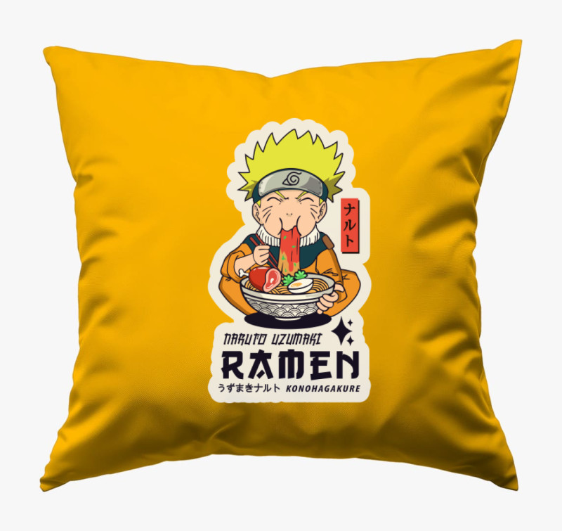 Uzumaki chibi ramen párna — Napsárga