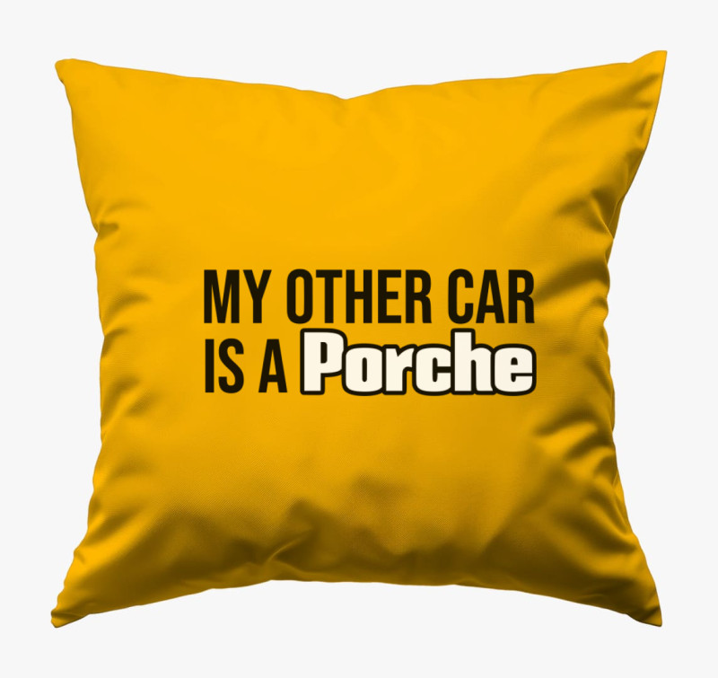 Porche car párna — Napsárga