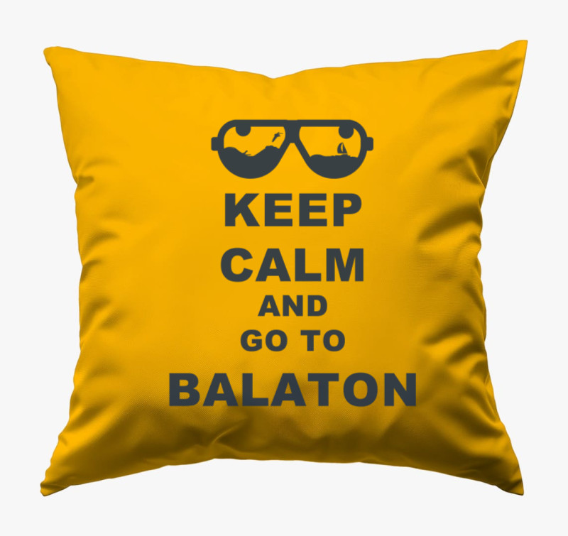 Keep calm and go to Balaton párna — Napsárga