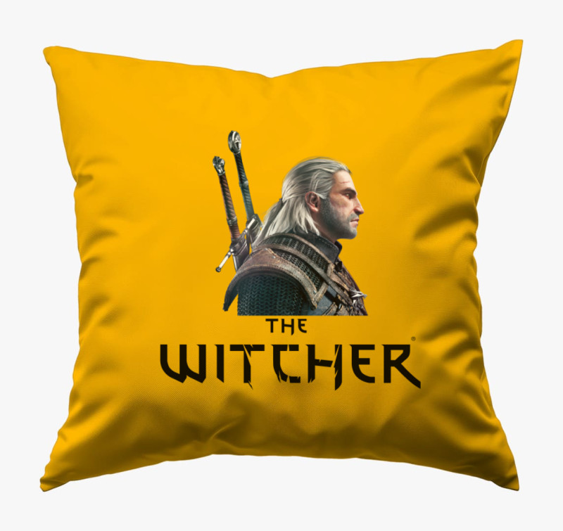 The Witcher gamer párna — Napsárga