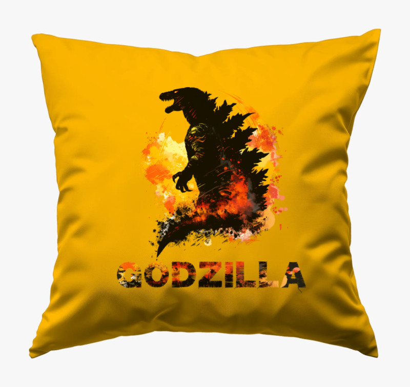 Godzilla festve párna — Napsárga