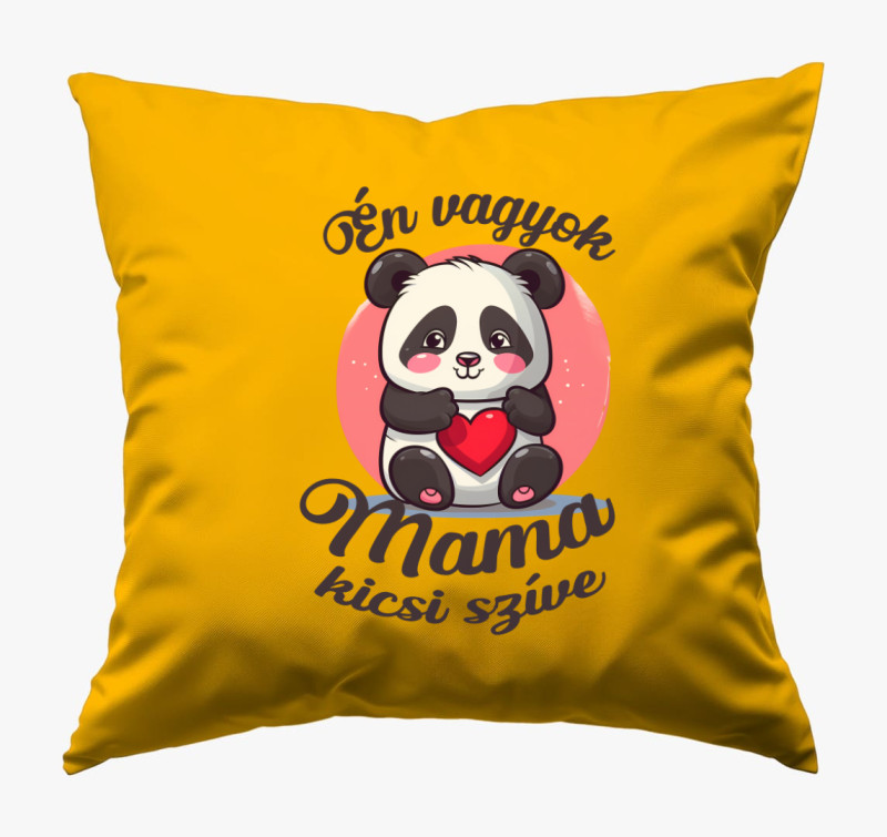 Mama kicsi szíve párna — Napsárga