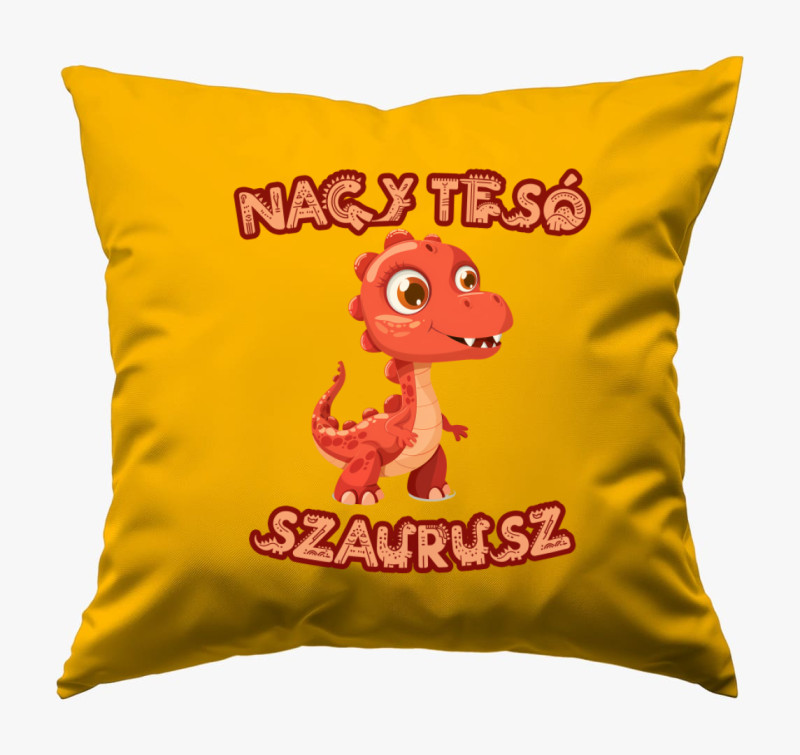 Nagy tesó szaurusz párna — Napsárga