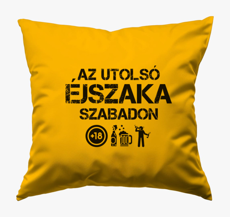 Az utolsó éjszaka szabadon párna — Napsárga