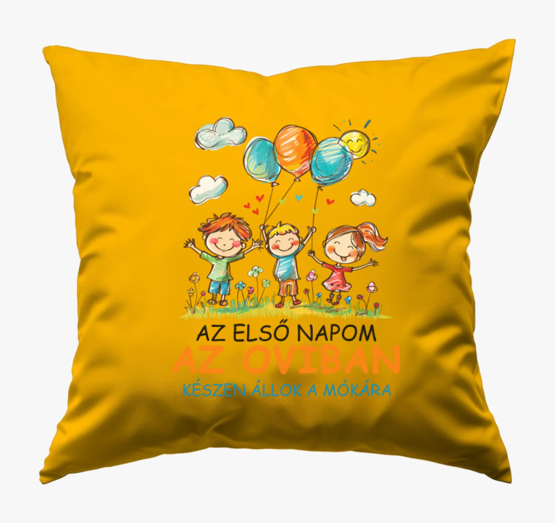 Az első napom az oviban párna — Napsárga