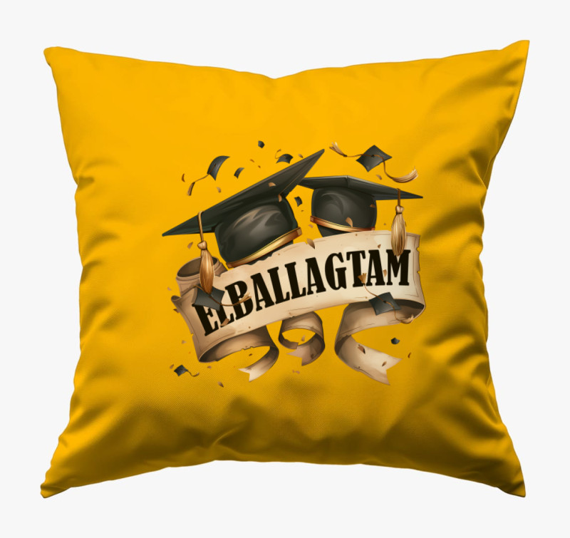 Elballagtam sapkás párna — Napsárga