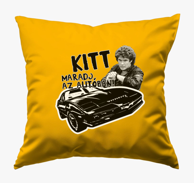 Kitt, maradj az autóban! párna — Napsárga