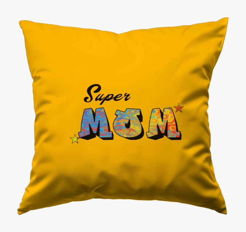 Super Mom párna — Napsárga